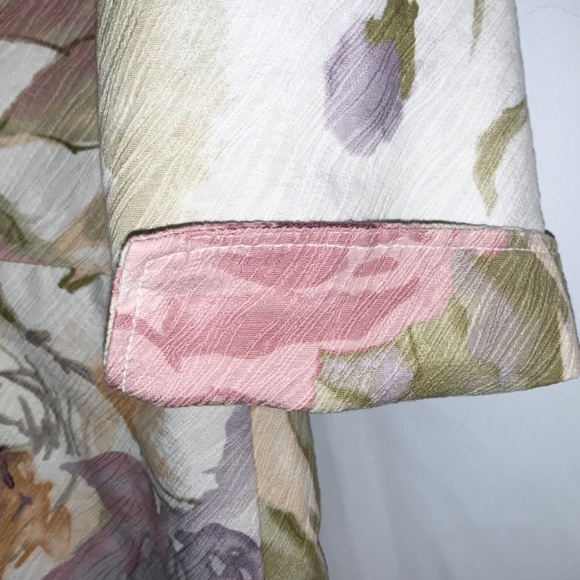 Coldwater Creek Cotton Floral 3/4 Sleeve Blazer - Picture 9 of 11